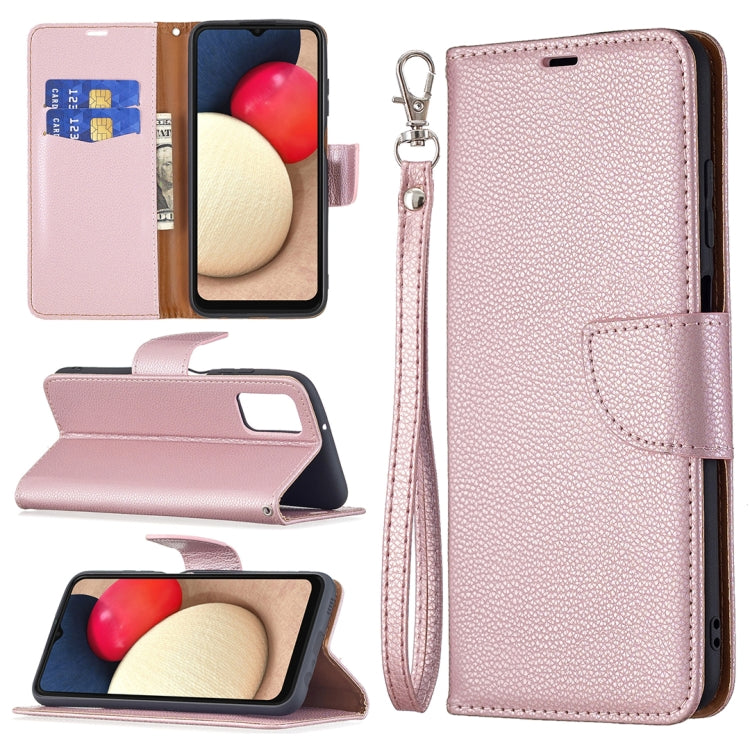 For Samsung Galaxy A03s 164mm Litchi Texture Pure Color Horizontal Flip Leather Case with Holder & Card Slots & Wallet & Lanyard