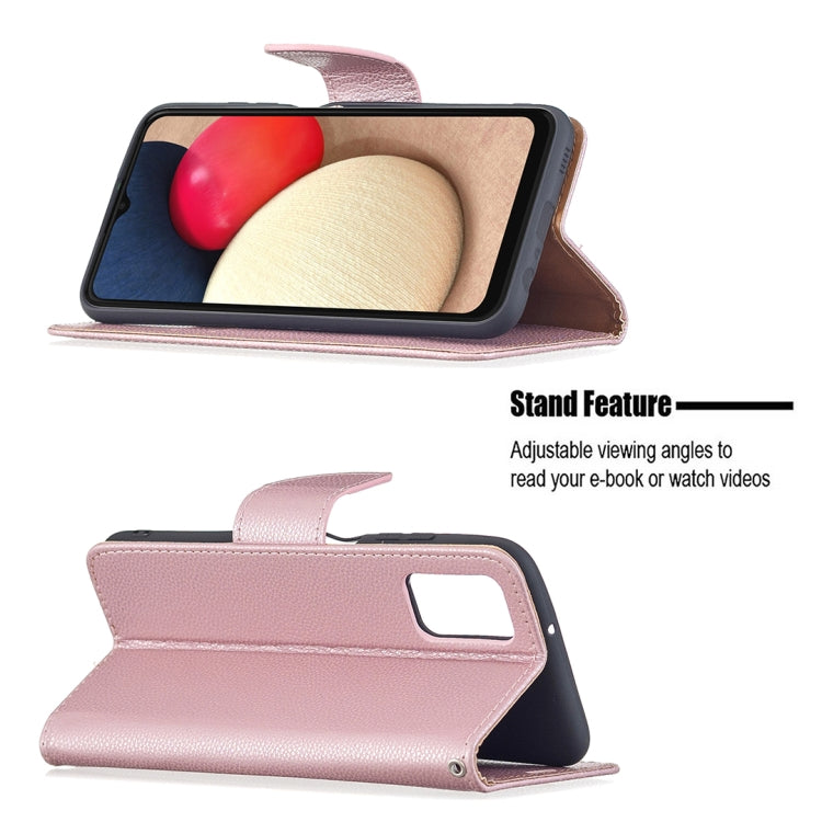 For Samsung Galaxy A03s 164mm Litchi Texture Pure Color Horizontal Flip Leather Case with Holder & Card Slots & Wallet & Lanyard