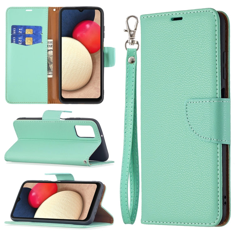 For Samsung Galaxy A03s 164mm Litchi Texture Pure Color Horizontal Flip Leather Case with Holder & Card Slots & Wallet & Lanyard