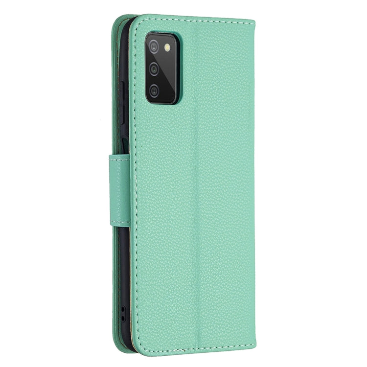 For Samsung Galaxy A03s 164mm Litchi Texture Pure Color Horizontal Flip Leather Case with Holder & Card Slots & Wallet & Lanyard