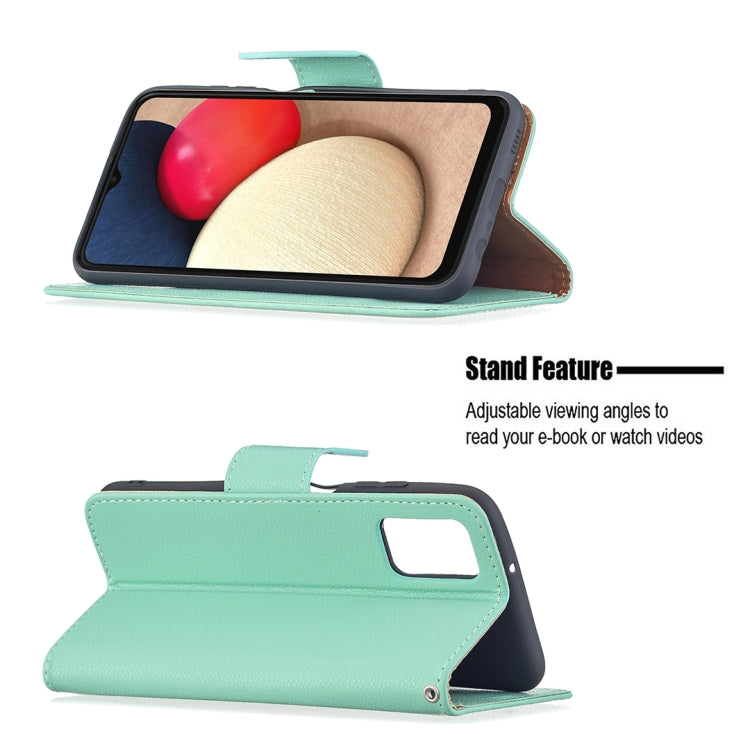 For Samsung Galaxy A03s 164mm Litchi Texture Pure Color Horizontal Flip Leather Case with Holder & Card Slots & Wallet & Lanyard