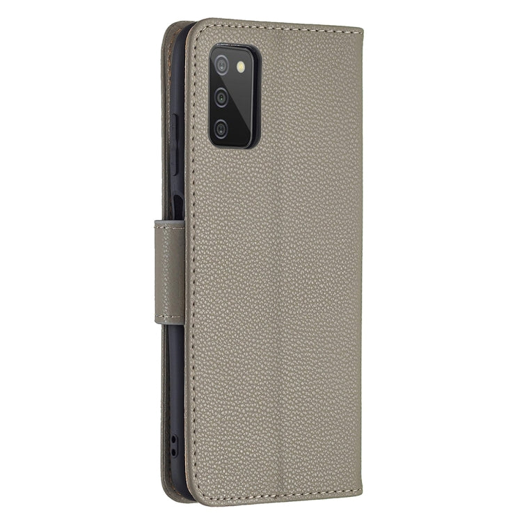 For Samsung Galaxy A03s 164mm Litchi Texture Pure Color Horizontal Flip Leather Case with Holder & Card Slots & Wallet & Lanyard