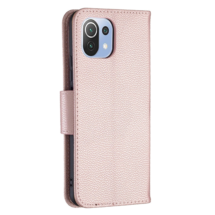 For Xiaomi Mi 11 Lite Litchi Texture Pure Color Horizontal Flip Leather Case with Holder & Card Slots & Wallet & Lanyard