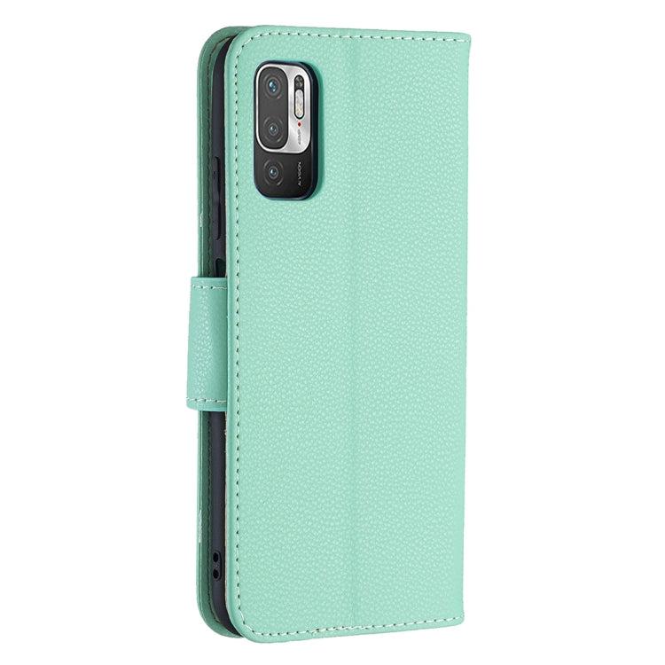 For Xiaomi Poco M3 Pro / Redmi Note 10 5G Litchi Texture Pure Color Horizontal Flip Leather Case with Holder & Card Slots & Wallet & Lanyard