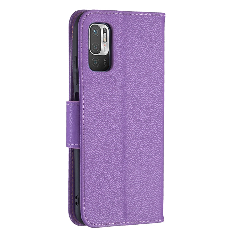 For Xiaomi Poco M3 Pro / Redmi Note 10 5G Litchi Texture Pure Color Horizontal Flip Leather Case with Holder & Card Slots & Wallet & Lanyard