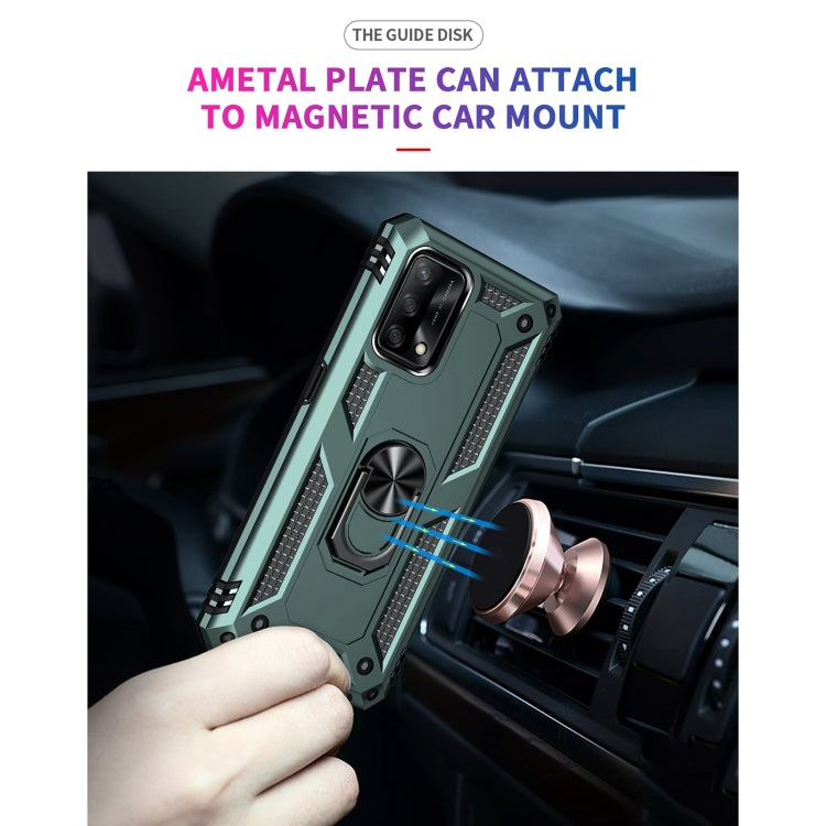 For OPPO A74 4G / F19 Shockproof TPU + PC Protective Case with 360 Degree Rotating Holder