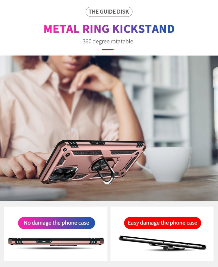 For OPPO A74 4G / F19 Shockproof TPU + PC Protective Case with 360 Degree Rotating Holder