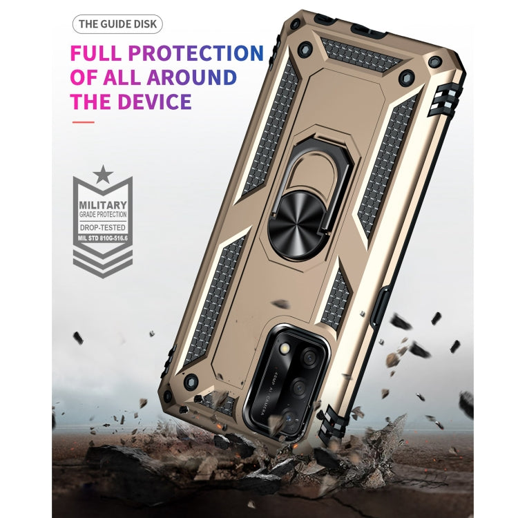 For OPPO A74 4G / F19 Shockproof TPU + PC Protective Case with 360 Degree Rotating Holder