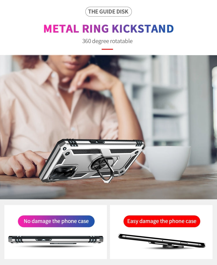 For OPPO A74 4G / F19 Shockproof TPU + PC Protective Case with 360 Degree Rotating Holder