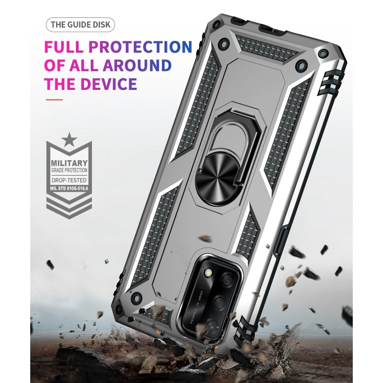 For OPPO A74 4G / F19 Shockproof TPU + PC Protective Case with 360 Degree Rotating Holder