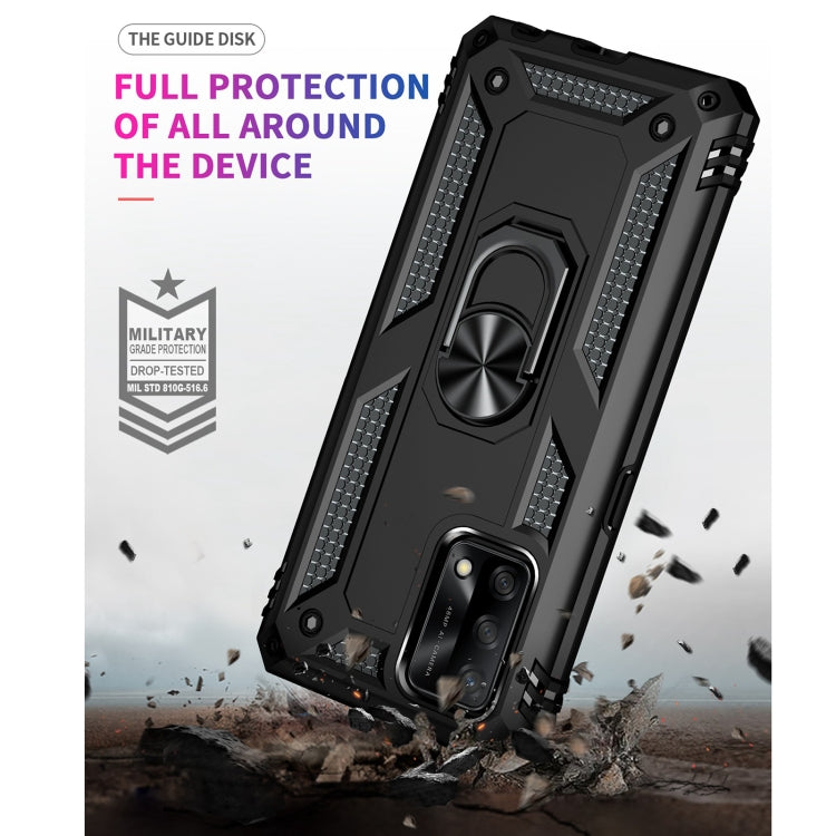 For OPPO A74 4G / F19 Shockproof TPU + PC Protective Case with 360 Degree Rotating Holder