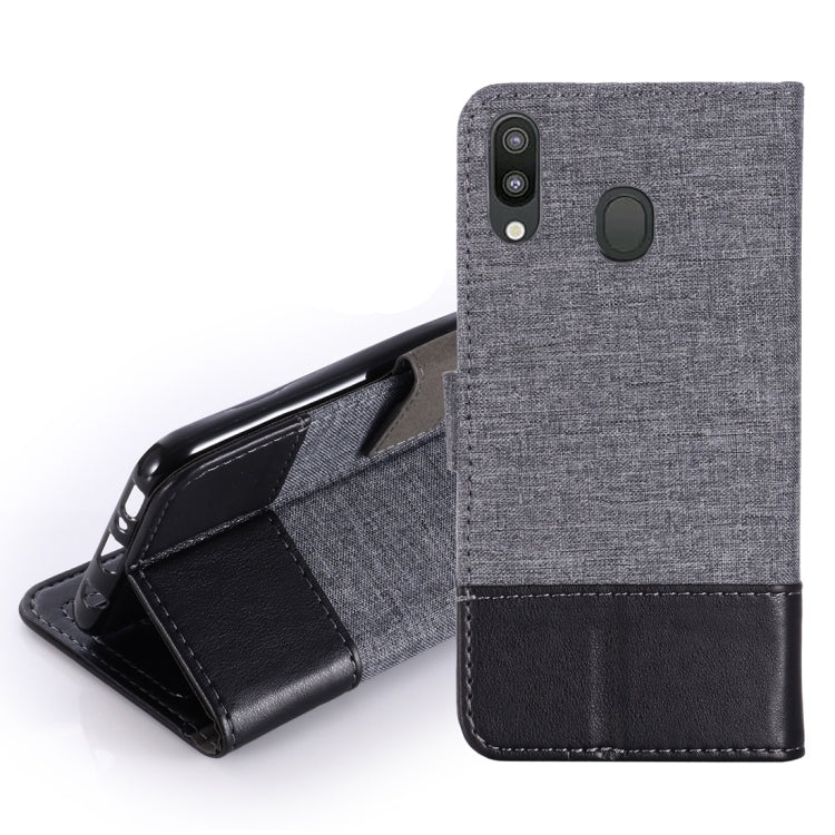For Galaxy M20 MUXMA MX102 Horizontal Flip Canvas Leather Case with Stand & Card Slot & Wallet Function