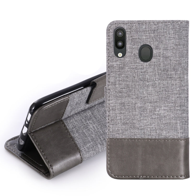 For Galaxy M20 MUXMA MX102 Horizontal Flip Canvas Leather Case with Stand & Card Slot & Wallet Function