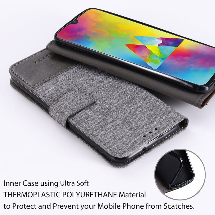 For Galaxy M20 MUXMA MX102 Horizontal Flip Canvas Leather Case with Stand & Card Slot & Wallet Function