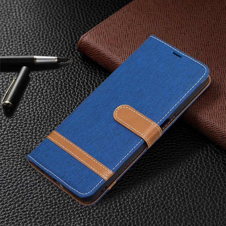 For Samsung Galaxy A03s 164mm Color Matching Denim Texture Horizontal Flip Leather Case with Holder & Card Slots & Wallet & Lanyard
