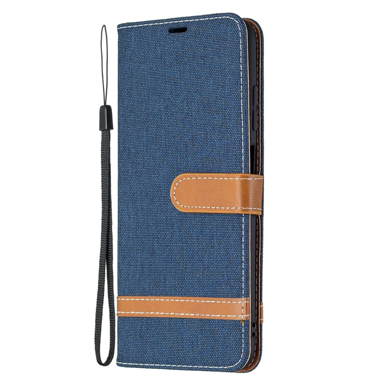 For Samsung Galaxy A03s 164mm Color Matching Denim Texture Horizontal Flip Leather Case with Holder & Card Slots & Wallet & Lanyard