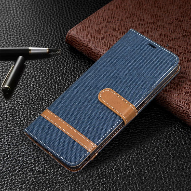 For Samsung Galaxy A03s 164mm Color Matching Denim Texture Horizontal Flip Leather Case with Holder & Card Slots & Wallet & Lanyard