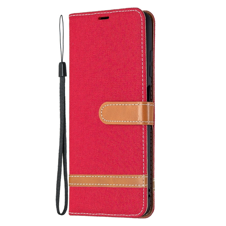 For Samsung Galaxy A03s 164mm Color Matching Denim Texture Horizontal Flip Leather Case with Holder & Card Slots & Wallet & Lanyard