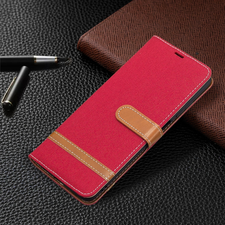 For Samsung Galaxy A03s 164mm Color Matching Denim Texture Horizontal Flip Leather Case with Holder & Card Slots & Wallet & Lanyard