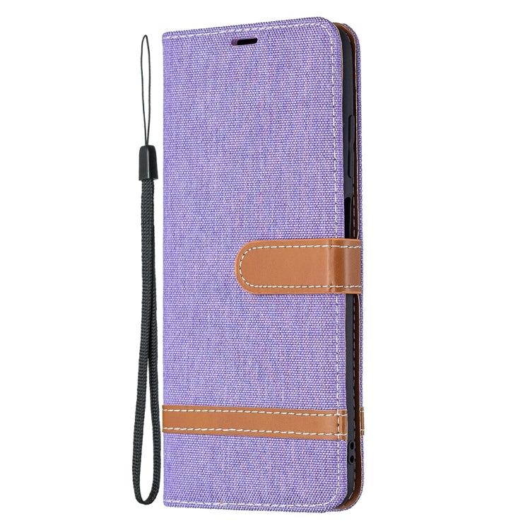 For Samsung Galaxy A03s 164mm Color Matching Denim Texture Horizontal Flip Leather Case with Holder & Card Slots & Wallet & Lanyard