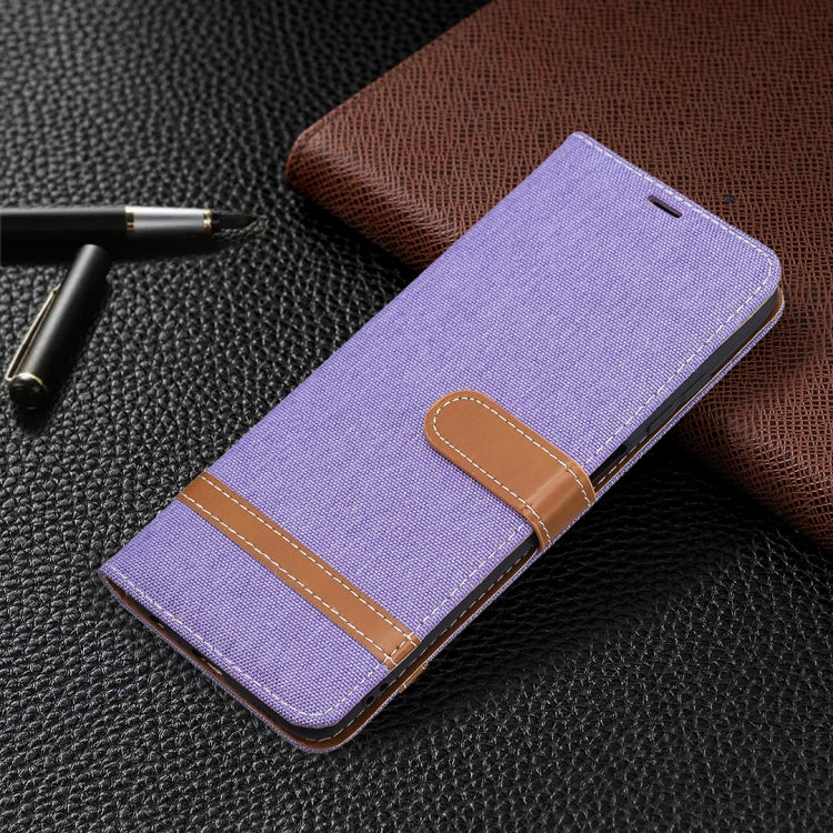 For Samsung Galaxy A03s 164mm Color Matching Denim Texture Horizontal Flip Leather Case with Holder & Card Slots & Wallet & Lanyard