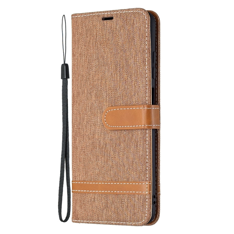 For Samsung Galaxy A03s 164mm Color Matching Denim Texture Horizontal Flip Leather Case with Holder & Card Slots & Wallet & Lanyard