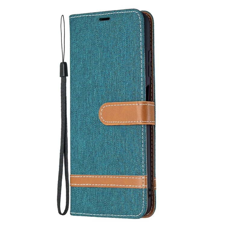 For Samsung Galaxy A03s 164mm Color Matching Denim Texture Horizontal Flip Leather Case with Holder & Card Slots & Wallet & Lanyard