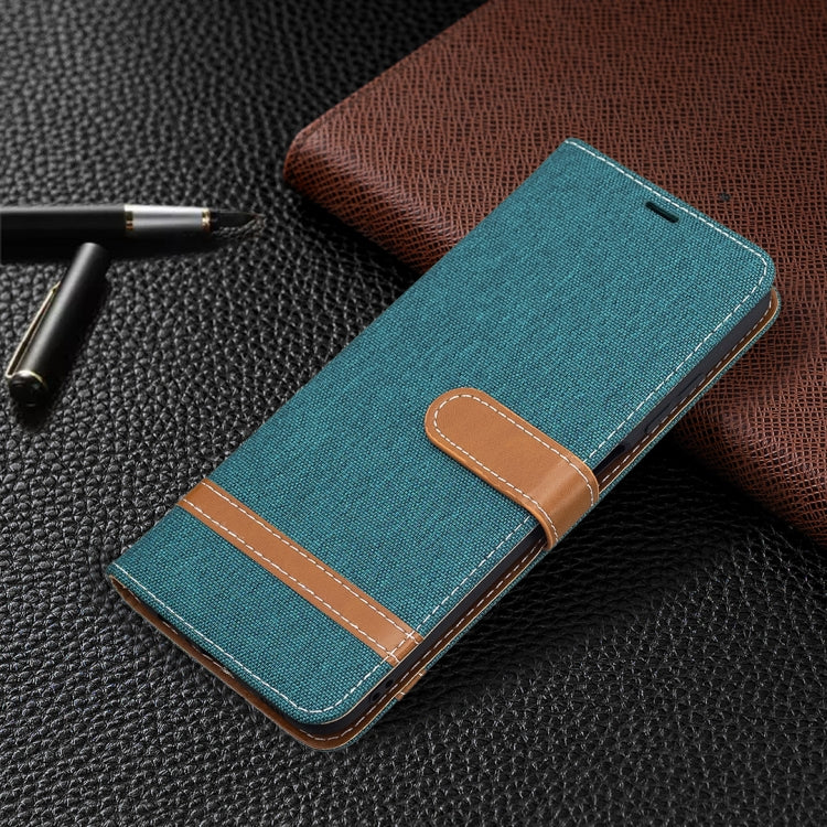 For Samsung Galaxy A03s 164mm Color Matching Denim Texture Horizontal Flip Leather Case with Holder & Card Slots & Wallet & Lanyard
