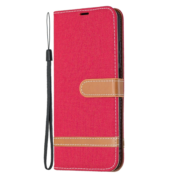 For Xiaomi Poco M3 Pro / Redmi Note 10 5G Color Matching Denim Texture Horizontal Flip Leather Case with Holder & Card Slots & Wallet & Lanyard