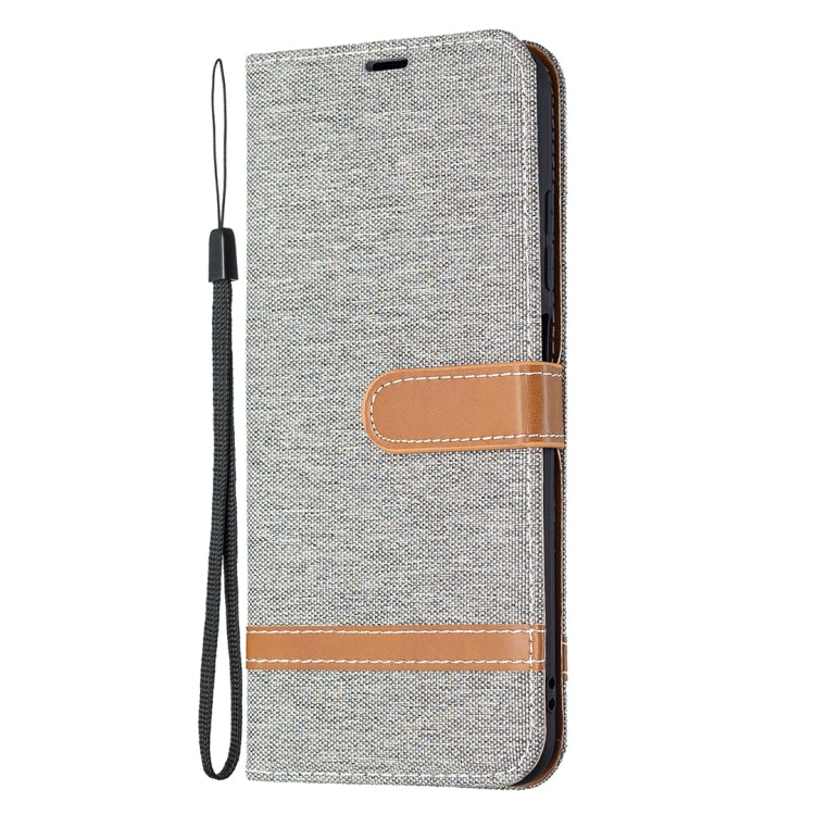 For Xiaomi Poco M3 Pro / Redmi Note 10 5G Color Matching Denim Texture Horizontal Flip Leather Case with Holder & Card Slots & Wallet & Lanyard