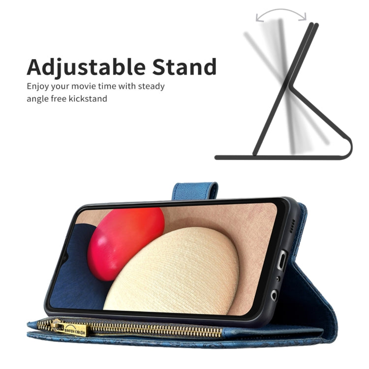 For Samsung Galaxy A03s 164mm Flying Butterfly Embossing Pattern Zipper Horizontal Flip Leather Case with Holder & Card Slots & Wallet