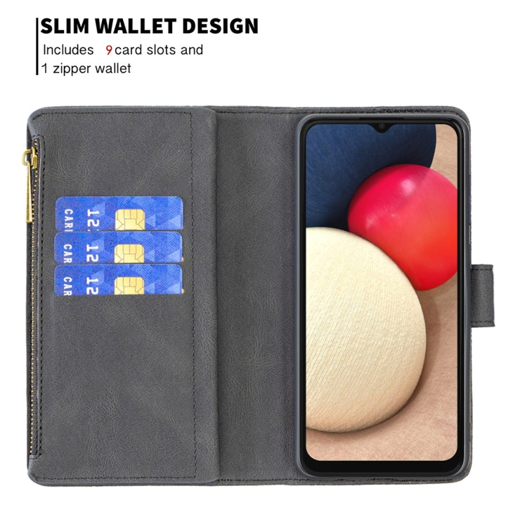 For Samsung Galaxy A03s 164mm Flying Butterfly Embossing Pattern Zipper Horizontal Flip Leather Case with Holder & Card Slots & Wallet
