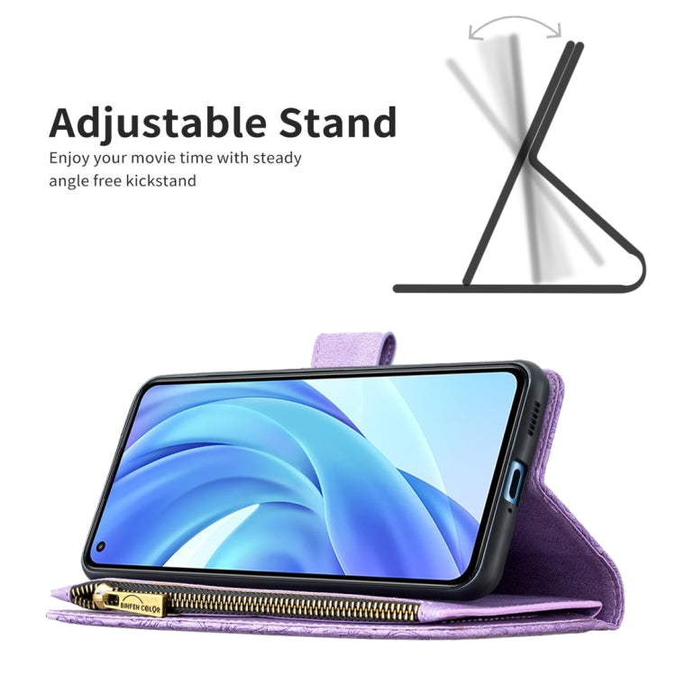For Xiaomi Mi 11 Lite Flying Butterfly Embossing Pattern Zipper Horizontal Flip Leather Case with Holder & Card Slots & Wallet