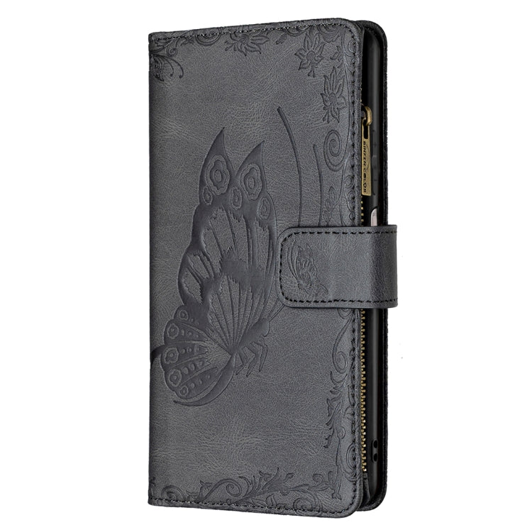 For Xiaomi Poco M3 Pro / Redmi Note 10 5G Flying Butterfly Embossing Pattern Zipper Horizontal Flip Leather Case with Holder & Card Slots & Wallet
