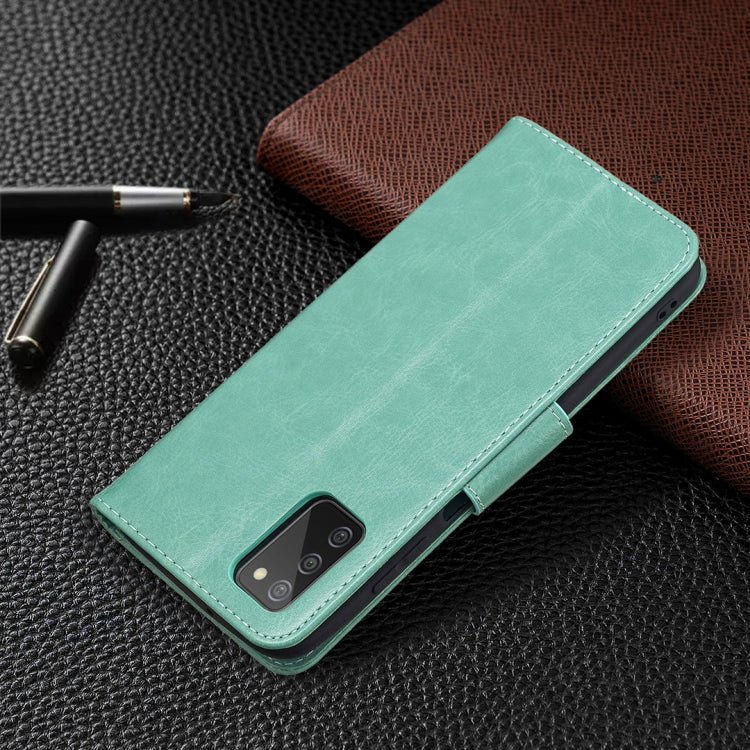 For Samsung Galaxy A03s 164mm Embossing Two Butterflies Pattern Horizontal Flip PU Leather Case with Holder & Card Slot & Wallet & Lanyard