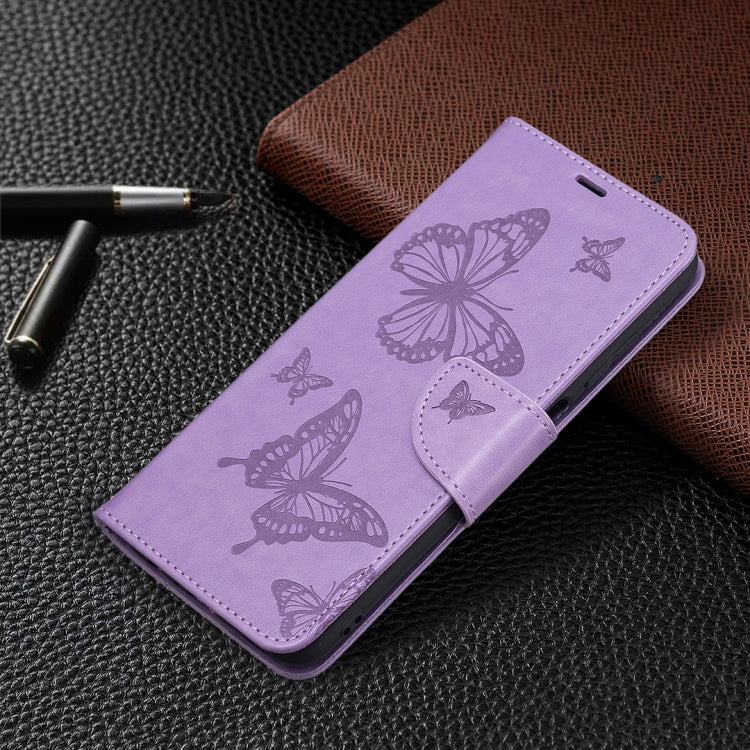 For Samsung Galaxy A03s 164mm Embossing Two Butterflies Pattern Horizontal Flip PU Leather Case with Holder & Card Slot & Wallet & Lanyard