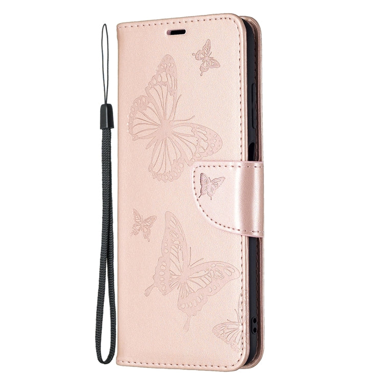 For Samsung Galaxy A03s 164mm Embossing Two Butterflies Pattern Horizontal Flip PU Leather Case with Holder & Card Slot & Wallet & Lanyard