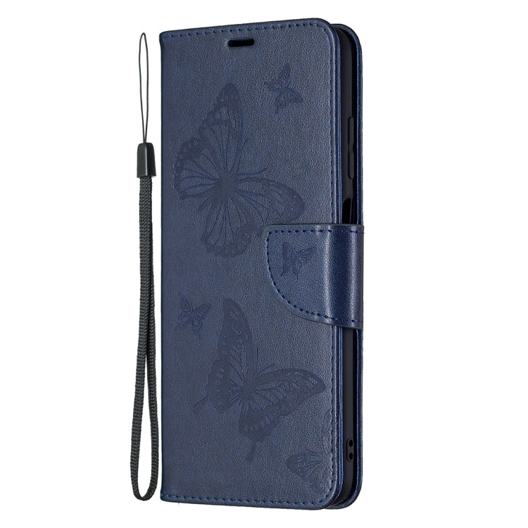 For Samsung Galaxy A03s 164mm Embossing Two Butterflies Pattern Horizontal Flip PU Leather Case with Holder & Card Slot & Wallet & Lanyard