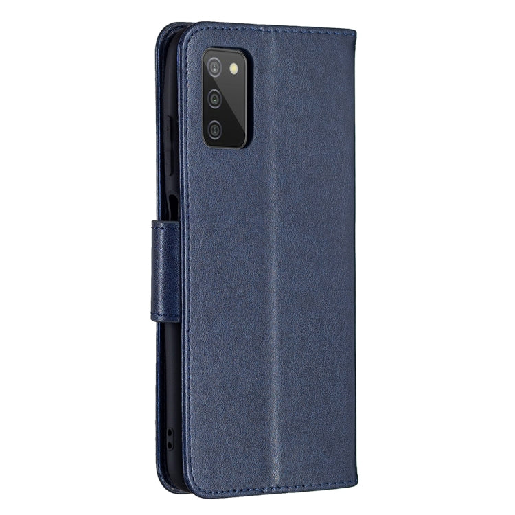 For Samsung Galaxy A03s 164mm Embossing Two Butterflies Pattern Horizontal Flip PU Leather Case with Holder & Card Slot & Wallet & Lanyard