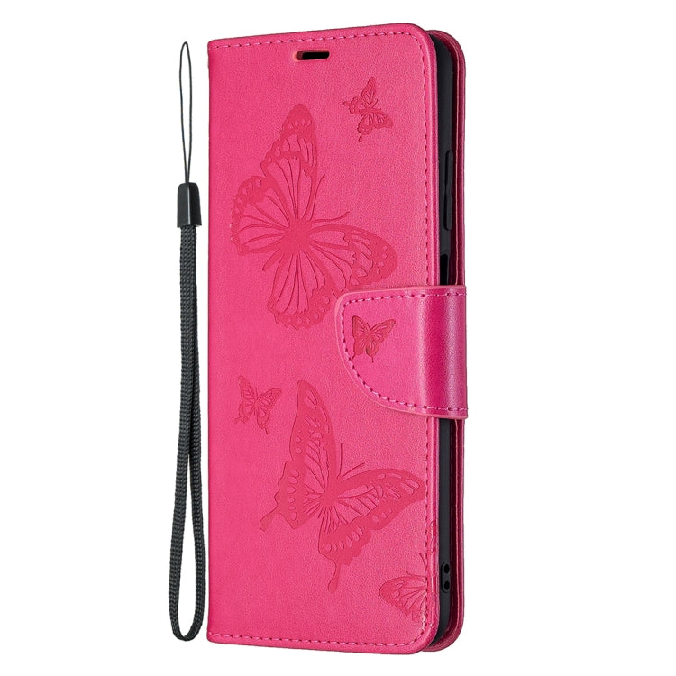 For Samsung Galaxy A03s 164mm Embossing Two Butterflies Pattern Horizontal Flip PU Leather Case with Holder & Card Slot & Wallet & Lanyard