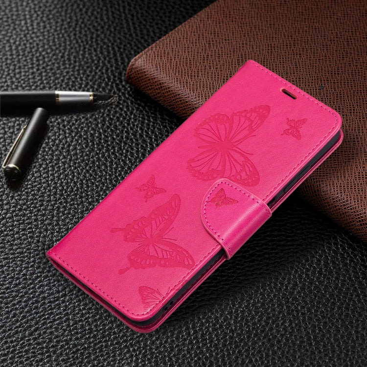 For Samsung Galaxy A03s 164mm Embossing Two Butterflies Pattern Horizontal Flip PU Leather Case with Holder & Card Slot & Wallet & Lanyard