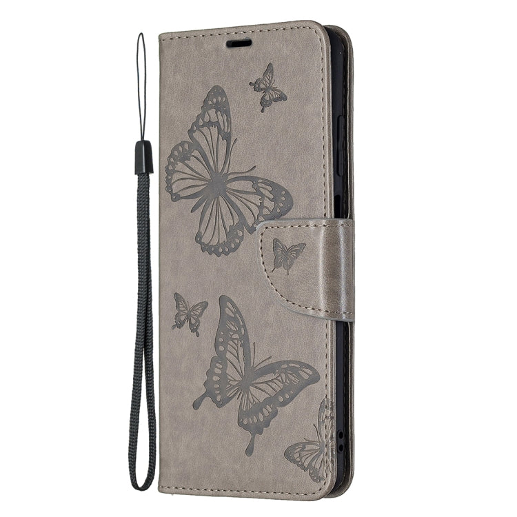 For Samsung Galaxy A03s 164mm Embossing Two Butterflies Pattern Horizontal Flip PU Leather Case with Holder & Card Slot & Wallet & Lanyard