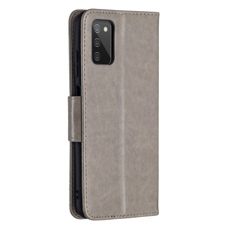 For Samsung Galaxy A03s 164mm Embossing Two Butterflies Pattern Horizontal Flip PU Leather Case with Holder & Card Slot & Wallet & Lanyard
