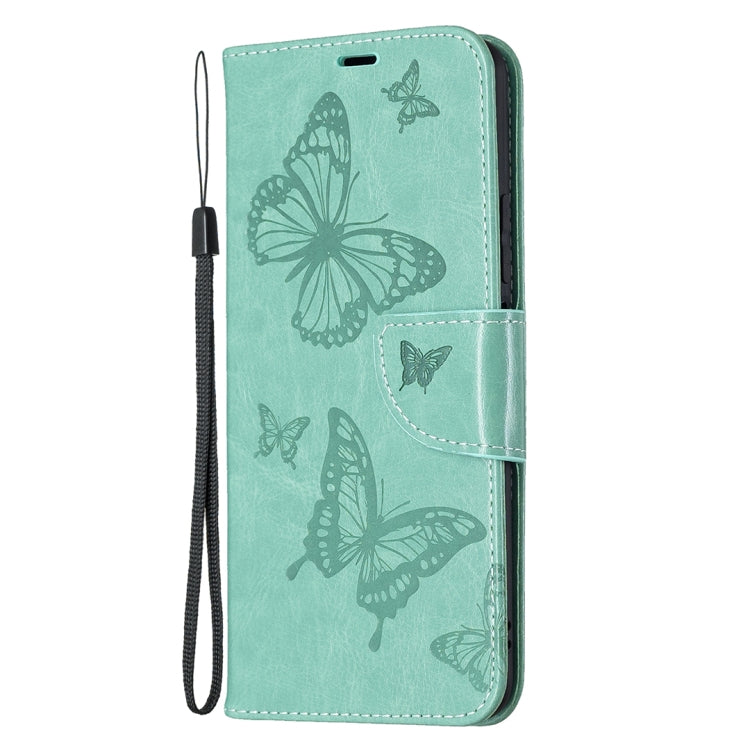 For Xiaomi Mi 11 Lite Embossing Two Butterflies Pattern Horizontal Flip PU Leather Case with Holder & Card Slot & Wallet & Lanyard