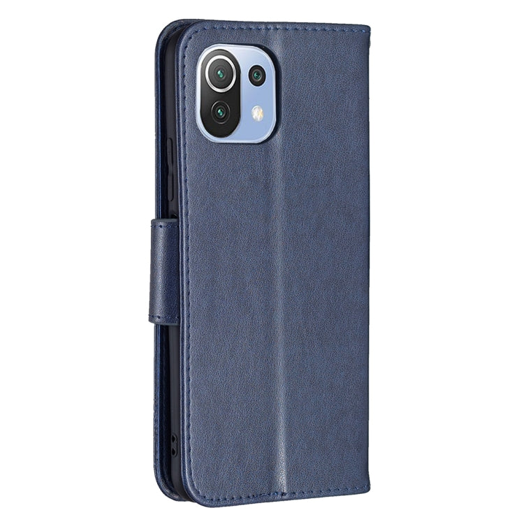 For Xiaomi Mi 11 Lite Embossing Two Butterflies Pattern Horizontal Flip PU Leather Case with Holder & Card Slot & Wallet & Lanyard
