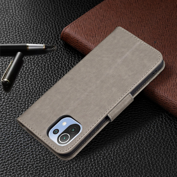 For Xiaomi Mi 11 Lite Embossing Two Butterflies Pattern Horizontal Flip PU Leather Case with Holder & Card Slot & Wallet & Lanyard