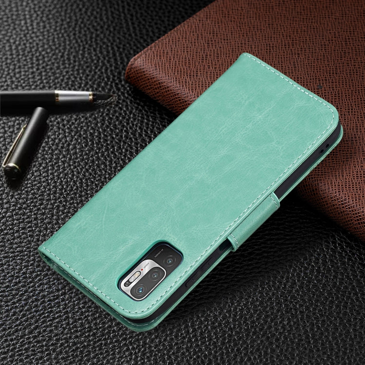 For Xiaomi Poco M3 Pro / Redmi Note 10 5G Embossing Two Butterflies Pattern Horizontal Flip PU Leather Case with Holder & Card Slot & Wallet & Lanyard