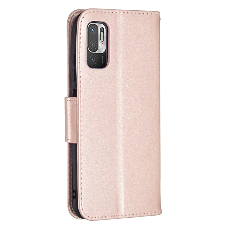For Xiaomi Poco M3 Pro / Redmi Note 10 5G Embossing Two Butterflies Pattern Horizontal Flip PU Leather Case with Holder & Card Slot & Wallet & Lanyard