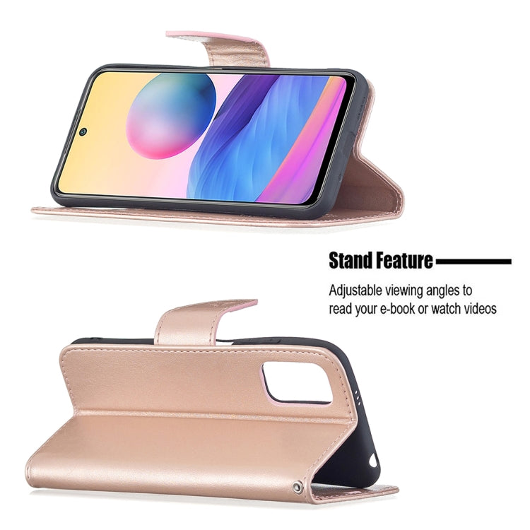 For Xiaomi Poco M3 Pro / Redmi Note 10 5G Embossing Two Butterflies Pattern Horizontal Flip PU Leather Case with Holder & Card Slot & Wallet & Lanyard