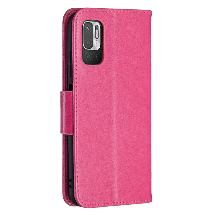 For Xiaomi Poco M3 Pro / Redmi Note 10 5G Embossing Two Butterflies Pattern Horizontal Flip PU Leather Case with Holder & Card Slot & Wallet & Lanyard